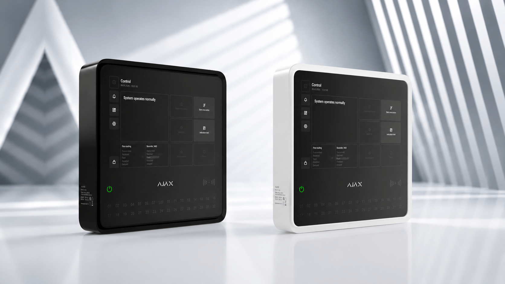 Ajax EN54 Fire Hub Jeweller: Drahtlose Brandwarnzentrale mit Touchscreen
