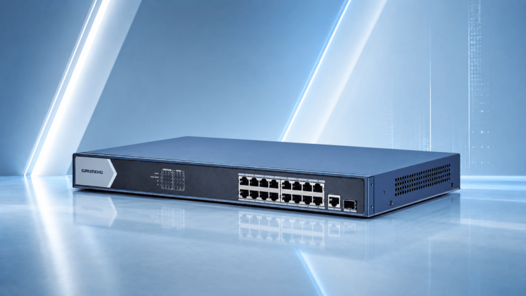 Grundig GU-HW-ACSW16R: 16 Port Smart Managed PoE Switch für IP-Kameras