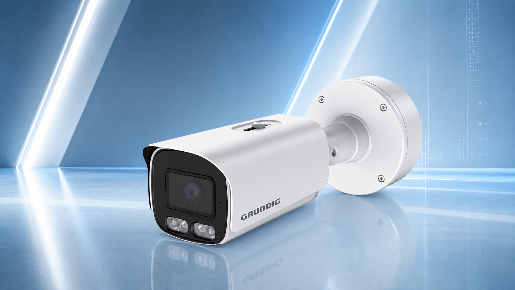 Grundig GU-CI-BP8634T: 8 MP Bullet IP-Kamera mit KI-Analyse und Active Deterrence