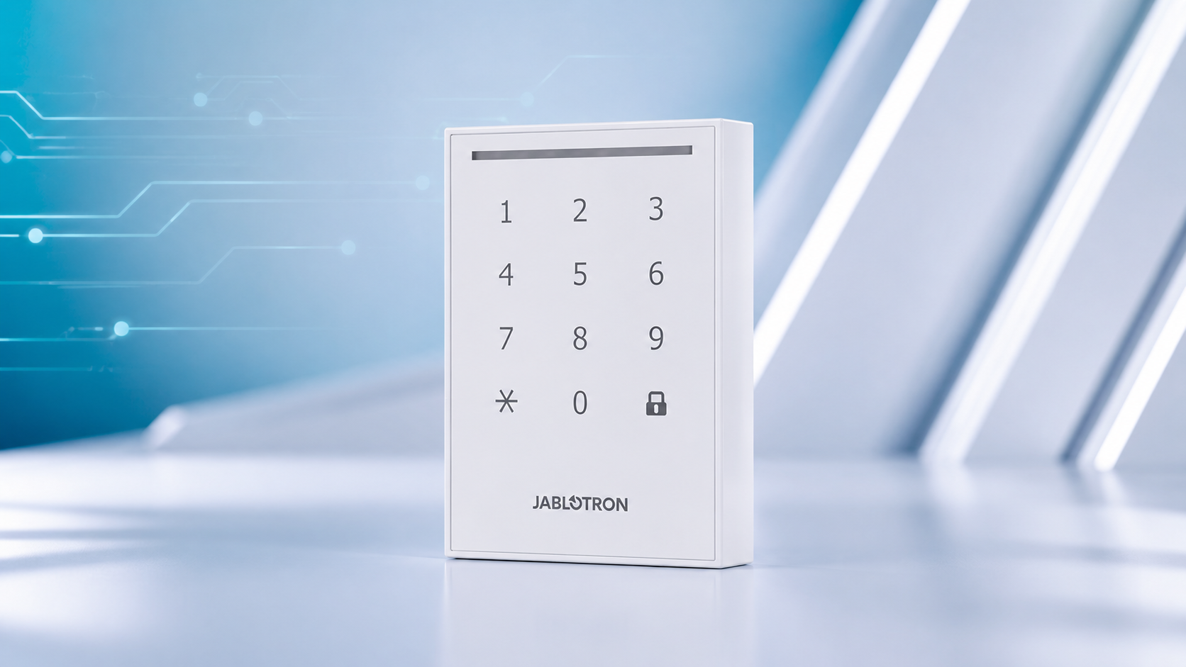 Jablotron JA-121E: Moderne Bus-Außentastatur mit RFID- und NFC-Leser