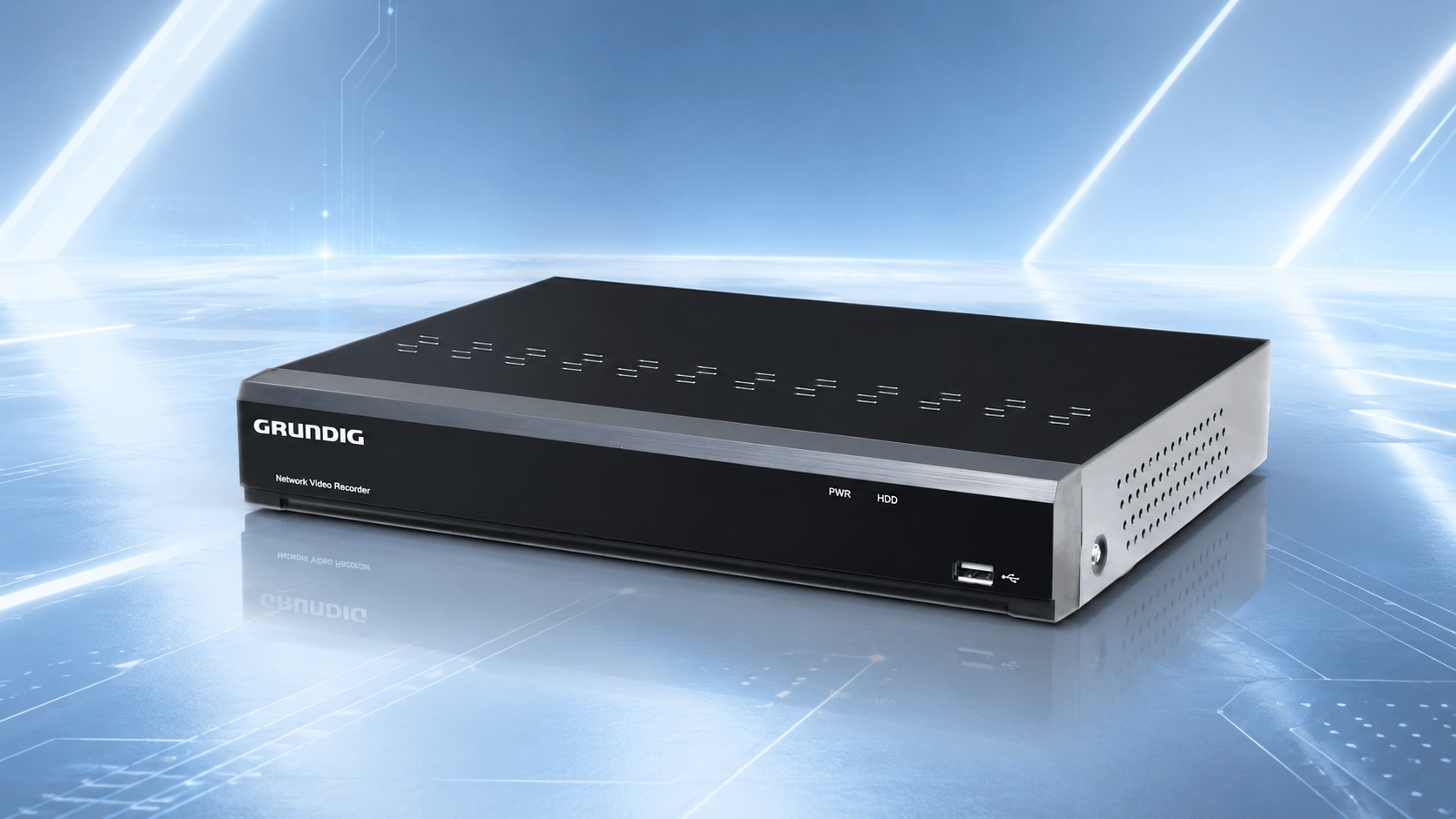 Grundig GU-RN-AC8104P: 4-Kanal Netzwerk-Videorekorder mit integriertem 4-Port PoE-Switch